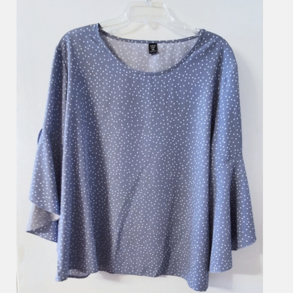 SHEIN Curve Polka Dot Blouse